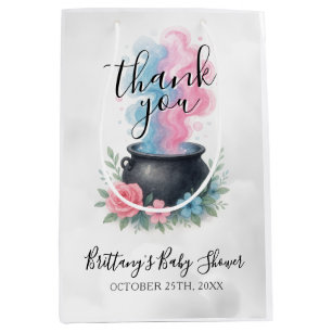 A Baby Is Brewing Halloween He or She Cauldron Medium Gift Bag