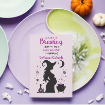 A Baby Is Brewing Halloween Witch Baby Shower 