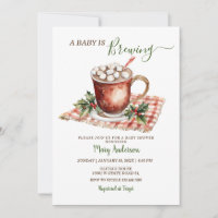 A Baby Is Brewing Hot Cocoa Mistletoe Baby Shower