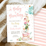 A Baby is Brewing Invitation Tea Party Baby Shower<br><div class="desc">Tea themed party invitation for your perfect celebration.</div>