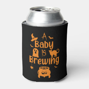 A Baby Is Brewing Maternity Halloween Women Funny Can Cooler