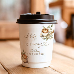 A Baby is Brewing Paper Cups   Coffee Baby Shower