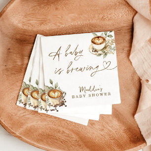A Baby is Brewing Paper Napkins Coffee Baby Shower