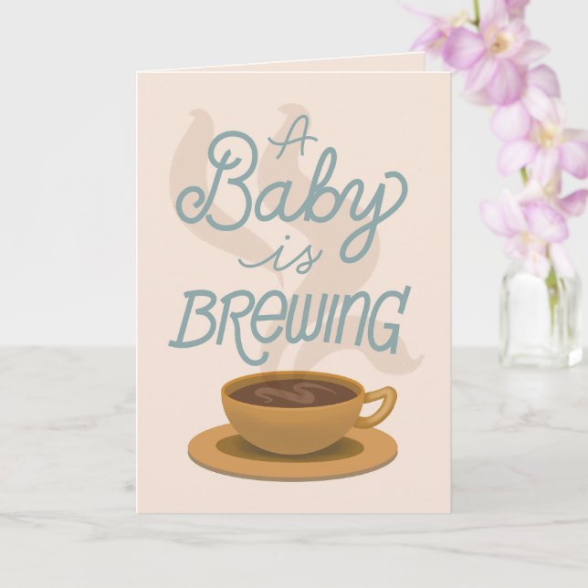 A Baby Is Brewing - Pregnancy Announcement (Orchid)