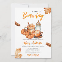 A Baby Is Brewing Pumpkin Spice Bottle Baby Shower