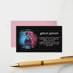 A Baby Is Brewing Spooky Gender Reveal Cauldron Enclosure Card