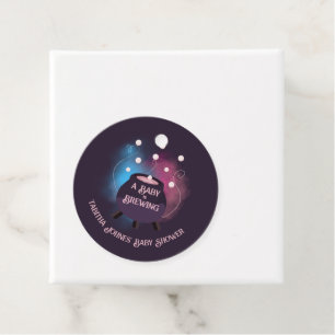 A Baby Is Brewing Spooky Gender Reveal Cauldron Favour Tags