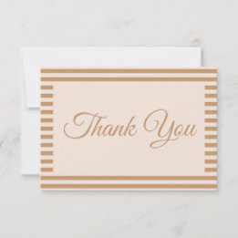 A Baby is Brewing Striped Thank You Card