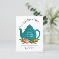 A Baby is Brewing Tea Party Baby Shower Invitation