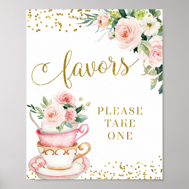 A Baby is Brewing Tea Party Favours Sign (Front)