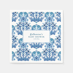 A baby is brewing tea party floral baby Shower Napkin