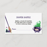 A Baby Is Brewing Witch Baby Shower Diaper Raffle