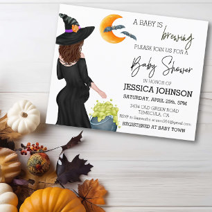 A baby is Brewing Witch Watercolor Custom 