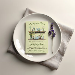A Baby is in Bloom, Spring Flowers Baby Shower Invitation