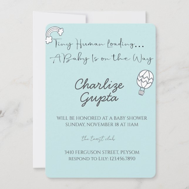 A Baby Is on the Way Baby Shower  Invitation (Front)