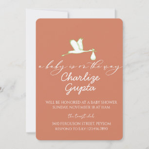 A Baby Is on the Way Baby Shower  Invitation