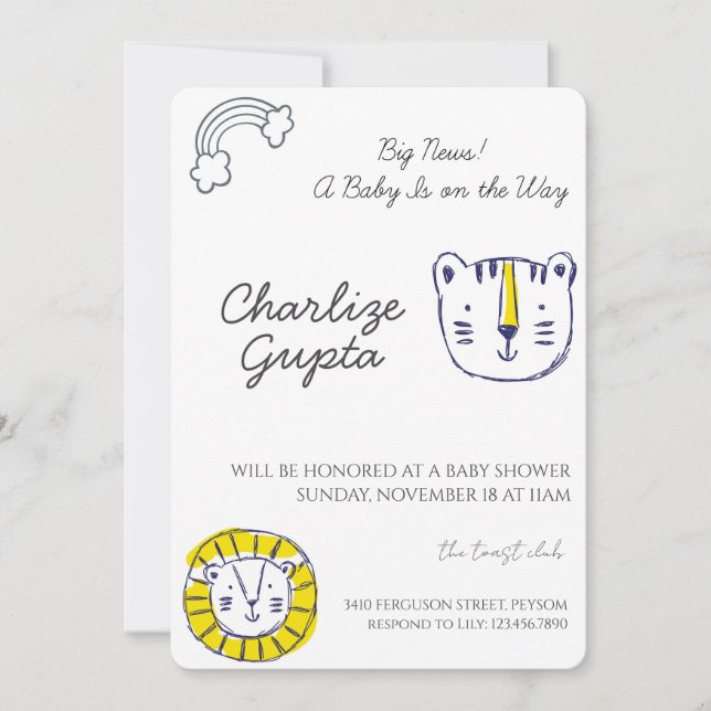 A Baby Is on the Way Baby Shower  Invitation (Front)