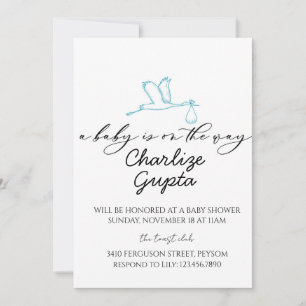 A Baby Is on the Way Baby Shower  Invitation