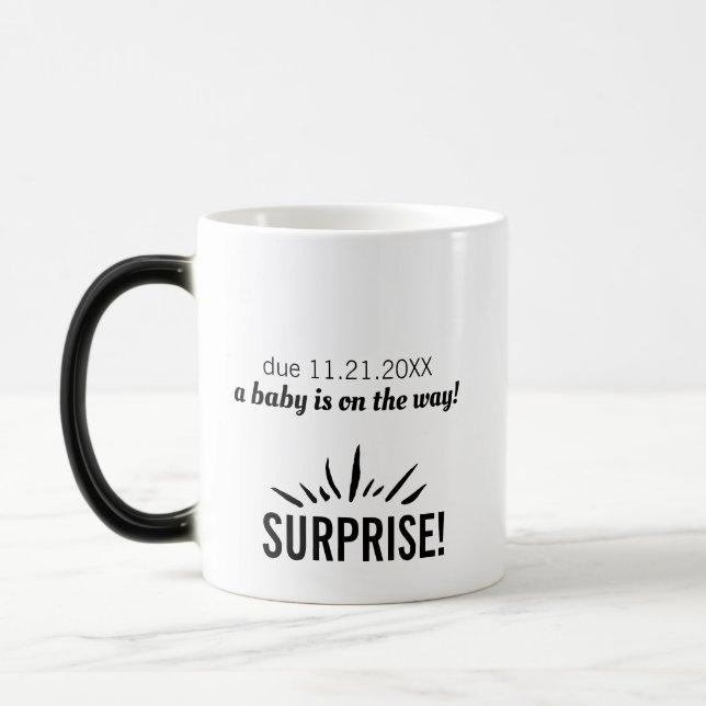 A Baby Is On The Way Pregnancy Announcement Magic Mug (Left)
