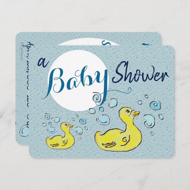 A Baby Shower Ducks Invitation (Front/Back)
