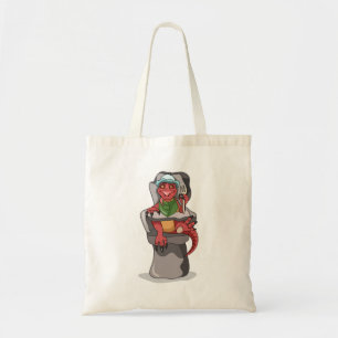 A Baby Tyrannosaurus Rex Sitting In A High Chair. Tote Bag