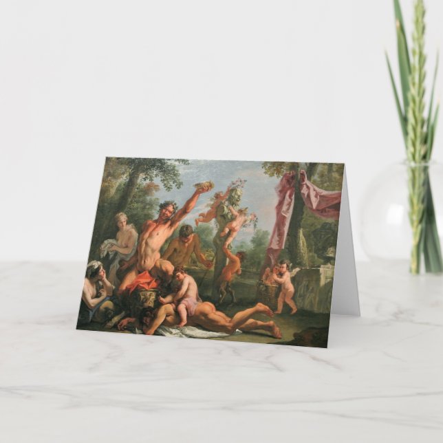 A Bacchanal Fine Art Greetings Card (Front)