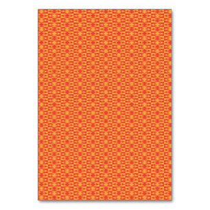 A background pattern featuring an orange and peach table number