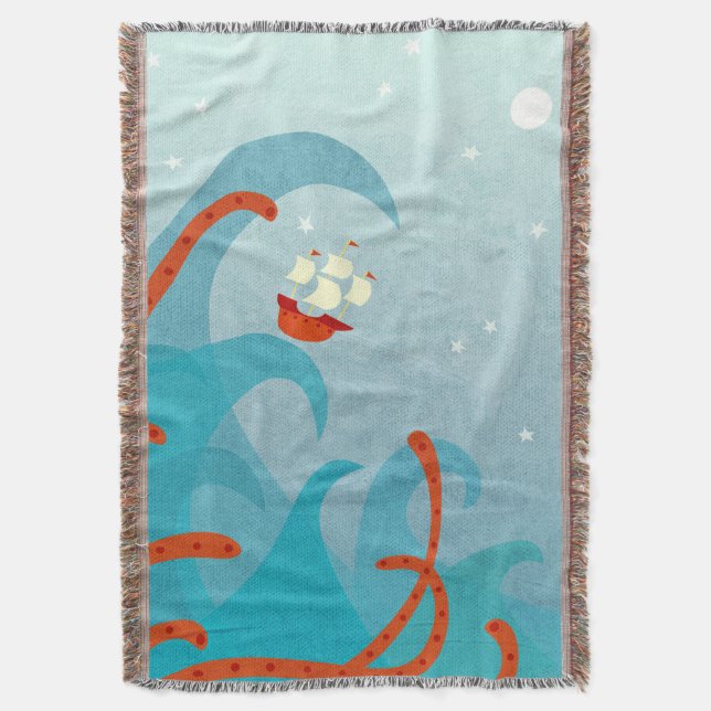 A Bad Day for Sailors Throw Blanket (Front Vertical)