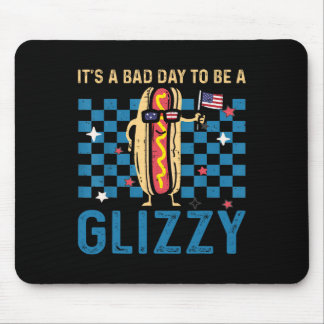 A Bad Day To Be A Glizzy 4th Of July Usa Flag Colo Mouse Pad