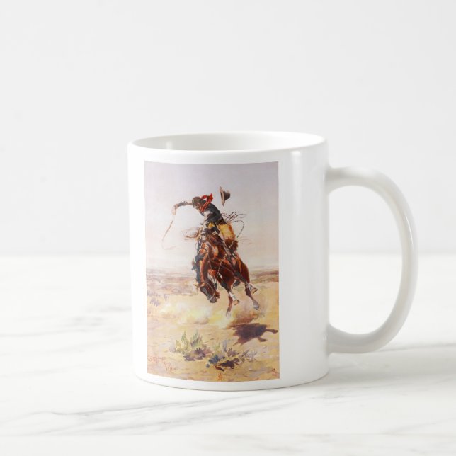 A Bad Hoss by Charles Marion Russell in 1904 Coffee Mug (Right)