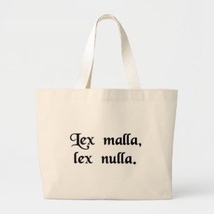 A bad law is no law. large tote bag