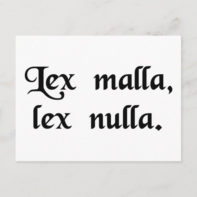 A bad law is no law. postcard (Front)