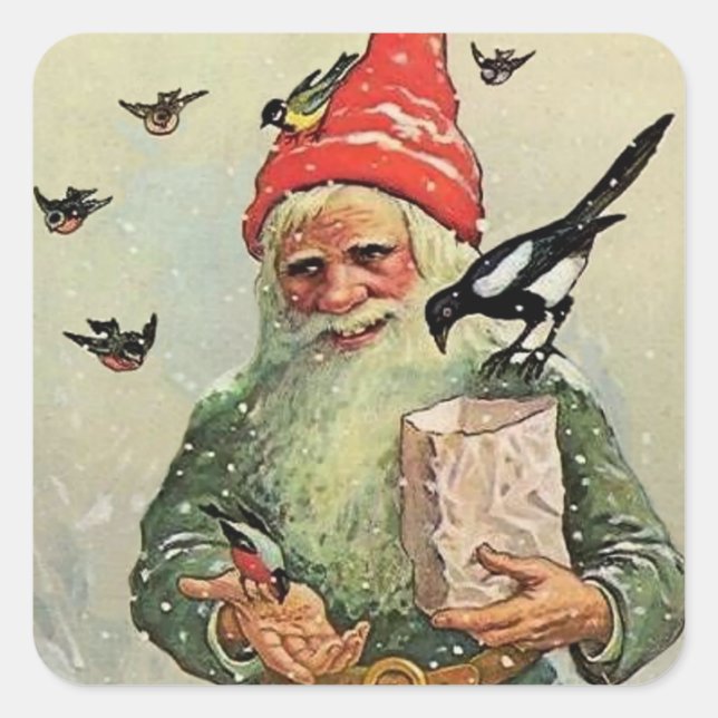 “A Bag of Birdseed” by Jenny Nystrom Square Sticker (Front)