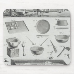 A baker's kitchen and equipment, from the 'Encyclo Mouse Pad