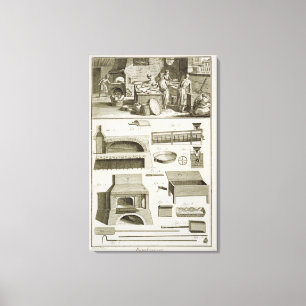 A bakery and baking equipment, from the 'Encyclope Canvas Print