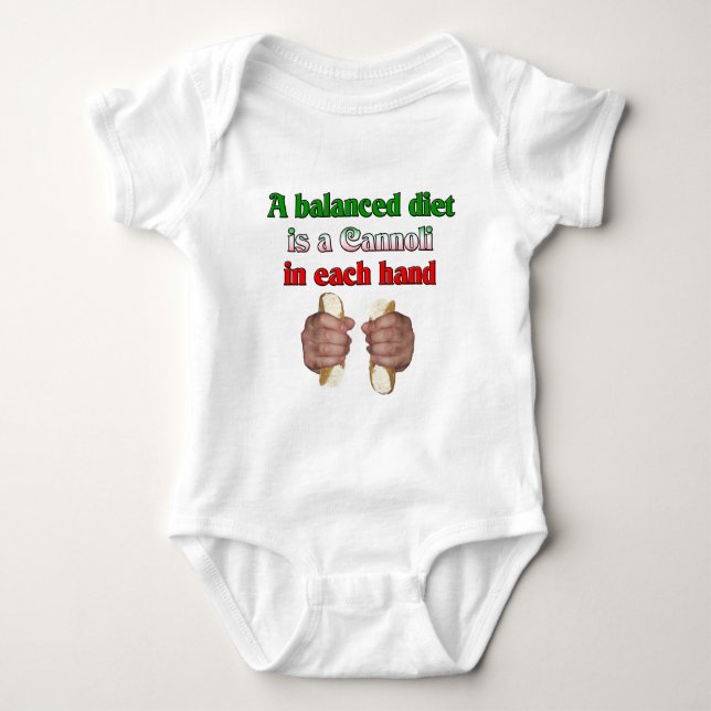 A Balanced Diet Baby Bodysuit (Front)