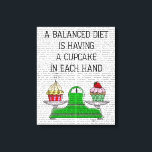 A Balanced Diet Illustration Canvas Print<br><div class="desc">Inspirational & Holidays</div>