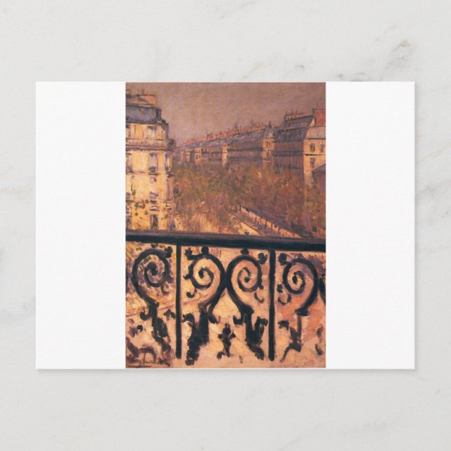 A Balcony in Paris by Gustave Caillebotte Postcard (Front)