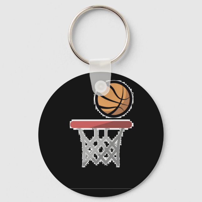 A Ball Entering The Basket  Key Ring (Front)