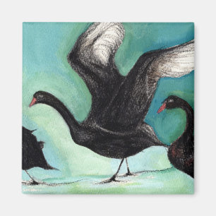 A ballet of Black Swans 2013 Magnet