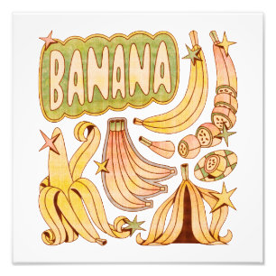 A Banana / Illustration of Banana Photo Print