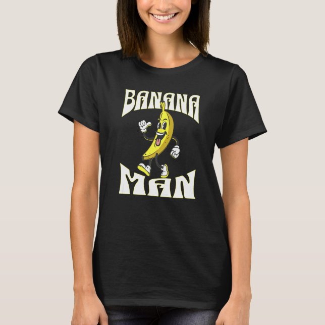A Banana with a face arms legs and shoes Man T-Shirt (Front)