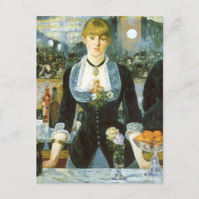 A Bar at the Folies Bergere by Edouard Manet Postcard (Front)
