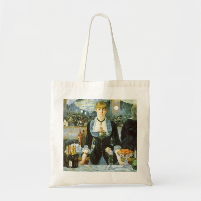 A Bar at the Folies Bergere by Edouard Manet Tote Bag (Front)