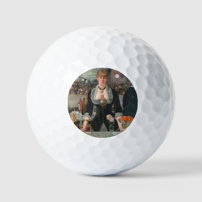 A Bar at the Folies-Bergère Edouard Manet Golf Balls (Front)