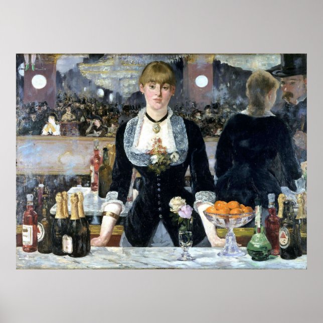 A Bar at the Folies Bergère, Édouard Manet Poster (Front)