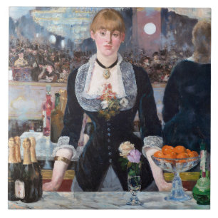A Bar at the Folies-Bergere, Manet Tile