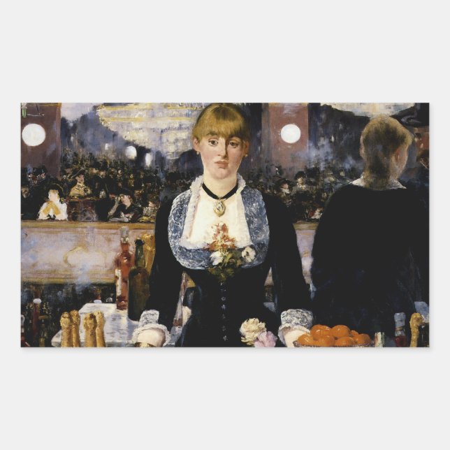 A Bar at the Folies-Bergere Rectangular Sticker (Front)