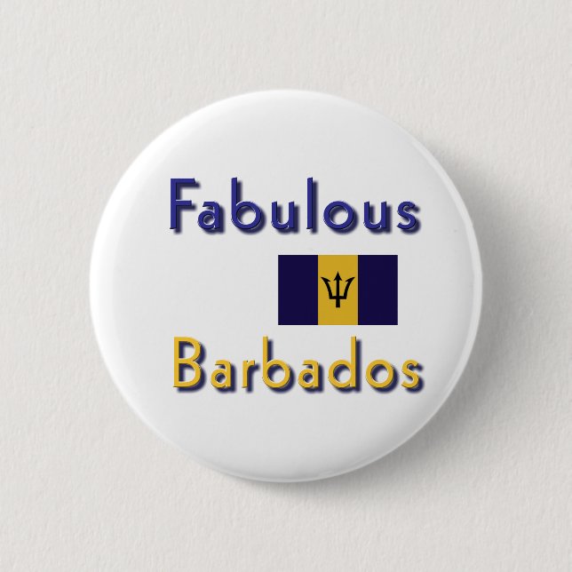 a barbados 6 cm round badge (Front)