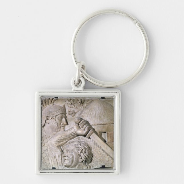 A Barbarian fighting a Roman legionary Key Ring (Front)